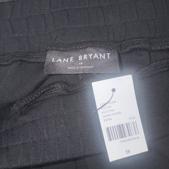 Lane Bryant Women’s Black Elastic Waist Mid Rise Jogger Pants Pockets Sz 18 NEW - Picture 8 of 13